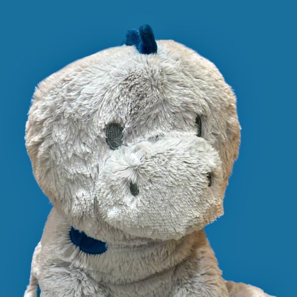 Kellytoy Kellybaby Baby Gray Blue Dinosaur Plush Rattle Stuffed Animal Lovey 10" - Picture 2 of 8